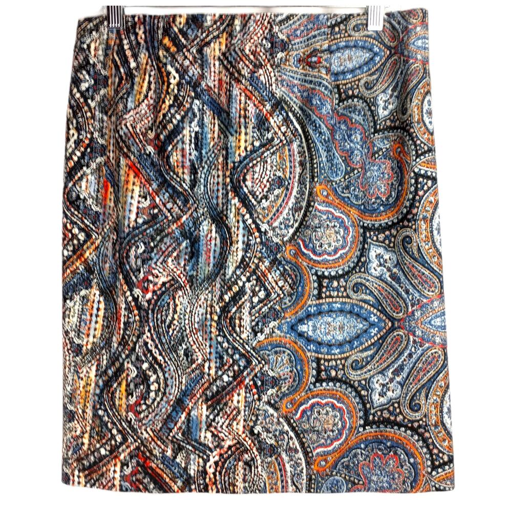 J Jill ~ Colorful Ponte Pencil Skirt ~ Small